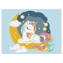 Opakowanie Malowanie po numerach BRUSHME 30x40cm Kids Tęczowy Jednorożec