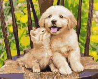 Opakowanie Malowanie po numerach BRUSHME 40x50 cm Mali Przyjaciele