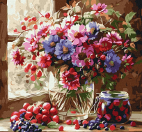 Opakowanie Malowanie po numerach - Bukiet i owoce 40x40cm