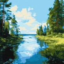 Opakowanie Malowanie po numerach - Cień i blask wody 40x40cm