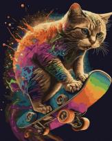 Opakowanie Malowanie po numerach czarne płótno - Kotek na...