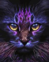 Opakowanie Malowanie po numerach czarne płótno - Magiczny Kot