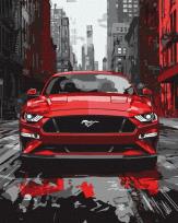 Opakowanie Malowanie po numerach - Czerwony mustang 40x50cm