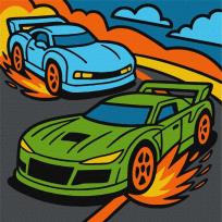 Opakowanie Malowanie po numerach - Gorące wyścigi Kids