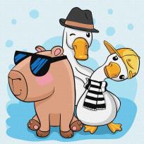 Opakowanie Malowanie po numerach - Kapibara i przyjaciele