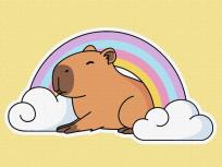 Opakowanie Malowanie po numerach - Kapibara i tęcza Kids