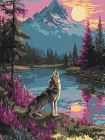 Opakowanie Malowanie po numerach - Samotny wilk 30x40cm