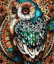 Opakowanie Malowanie po numerach - Sowa ornament 40x50cm