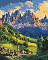 Opakowanie Malowanie po numerach - Świt w Dolomitach 40x50cm