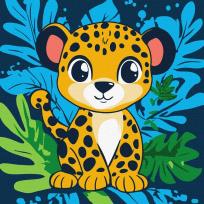 Opakowanie Malowanie po numerach - Wesoły lampart Kids