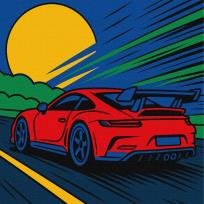 Opakowanie Malowanie po numerach - Z prędkością wiatru Kids