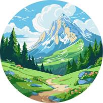 Opakowanie Malowanie po numerach - Zielona Dolina 26cm