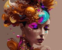 Opakowanie Malowanie po numerach + złota farba - Kosmiczna...