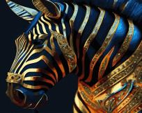 Opakowanie Malowanie po numerach + złota farba - Złota zebra