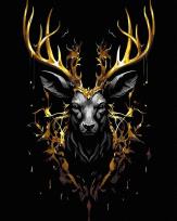 Opakowanie Malowanie po numerach + złota farba - Złoty jeleń