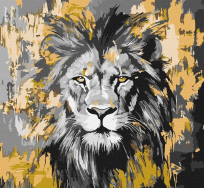 Opakowanie Malowanie po numerach - Złoty lew metal 40x40cm