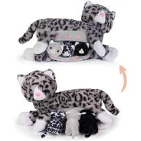 Opakowanie Mama kotek szary z 3 młodymi kotkami