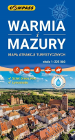 Okładka książki Mapa atrakcji turystycznych Warmia i Mazury