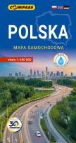 Okładka książki Mapa samochodowa. Polska 1:650 000 lam w.2027