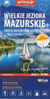 Okładka książki Mapa turystyczna Wielkie Jeziora Mazurskie lam.