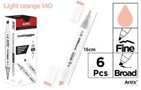 Opakowanie Marker Chromax z 2 końcówk light orange 140 (6szt)