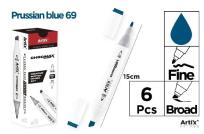 Opakowanie Marker Chromax z 2 końcówk prussian blue 69 (6szt)