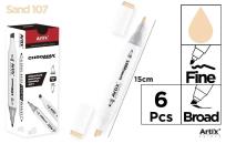 Opakowanie Marker Chromax z 2 końcówk. sand 107 (6szt)