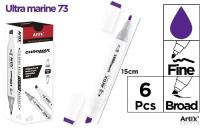 Opakowanie Marker Chromax z 2 końcówk. ultra marine 73 (6szt)