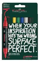 Opakowanie Markery akrylowe Multimark 6kol. FABER CASTELL