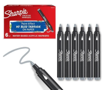 Opakowanie Markery akrylowe szare (6szt)