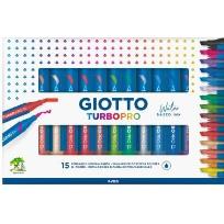 Opakowanie Markery dwustronne Turbo Pro 15 kolorów GIOTTO
