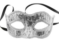 Opakowanie Maska cekinowa srebrna
