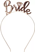 Opakowanie Metalowa tiara Bride różowe złoto