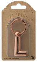 Opakowanie Metalowy brelok do kluczy litera L Keyring