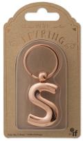 Opakowanie Metalowy brelok do kluczy litera S Keyring