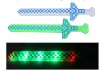 Opakowanie Miecz Pikselowy świecący z dźwiękiem 1szt.mix