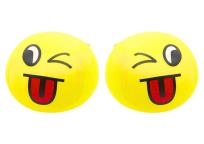Opakowanie Miękka piłka buźka emoji żółta 9 cm