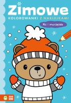 Okładka książki Miś i przyjaciele. Zimowe kolorowanki z naklejkami