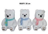Opakowanie Miś polarny w szaliku 25cm MIX