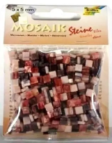 Opakowanie Mozaika kamyczki marmurkowe 5x5mm czerwona