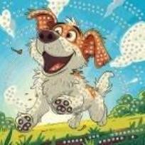 Opakowanie Mozaika piankowa biegnący pies 25x25cm