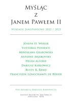 Okładka książki Myśląc z Janem Pawłem II. Wykłady Janopawłowe 2022/2023