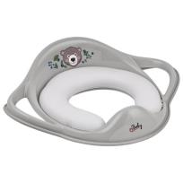 Opakowanie Nakładka na sedes miękka Miś szara