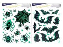 Opakowanie Naklejka na okno Halloween świecąca 30x42cm MIX