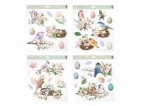 Opakowanie Naklejka na okno ptaki z brokatem 30x33,5cm