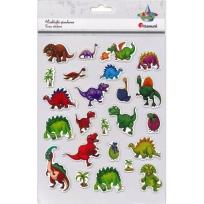 Opakowanie Naklejki 3D papierowe na piance dinozaury 24szt