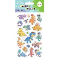 Opakowanie Naklejki 3D Puffy Dino 10x20cm HAPPY COLOR