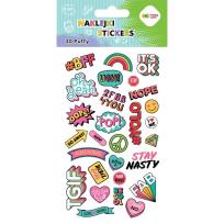 Opakowanie Naklejki 3D Puffy Funky Hobby 10x20cm HAPPY COLOR