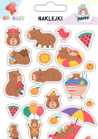 Opakowanie Naklejki dla dzieci Kapibara wakacyjna