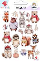 Opakowanie Naklejki dla dzieci Zwierzęta zimowe